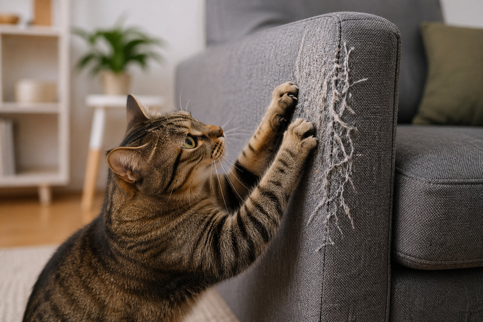 gato arañando el sofá mi gato araña el sofá